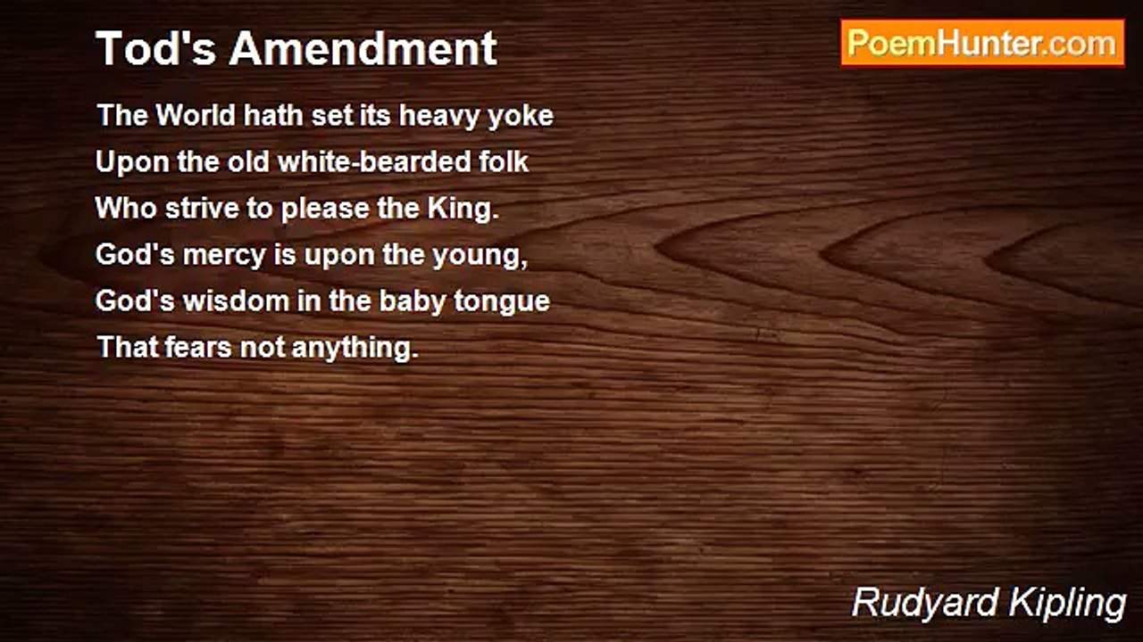 Rudyard Kipling - Tod's Amendment
