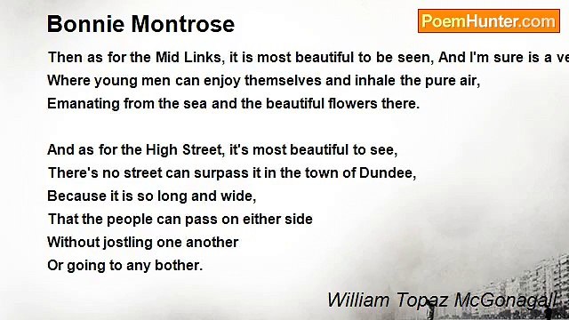 William Topaz McGonagall - Bonnie Montrose