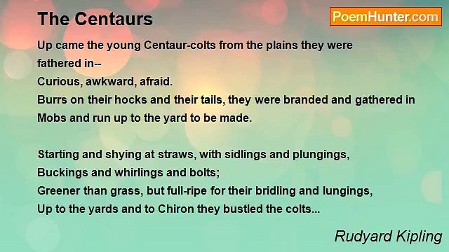 Rudyard Kipling - The Centaurs