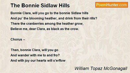 William Topaz McGonagall - The Bonnie Sidlaw Hills