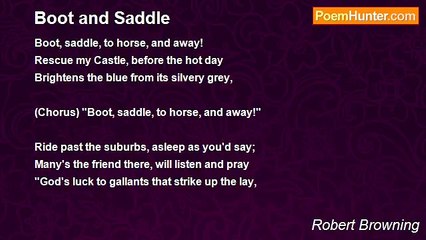 Robert Browning - Boot and Saddle