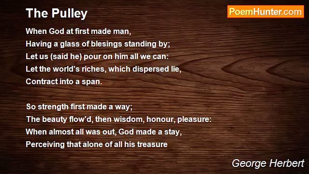 George Herbert - The Pulley