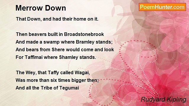 Rudyard Kipling - Merrow Down