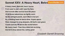 Elizabeth Barrett Browning - Sonnet XXV: A Heavy Heart, Belovèd