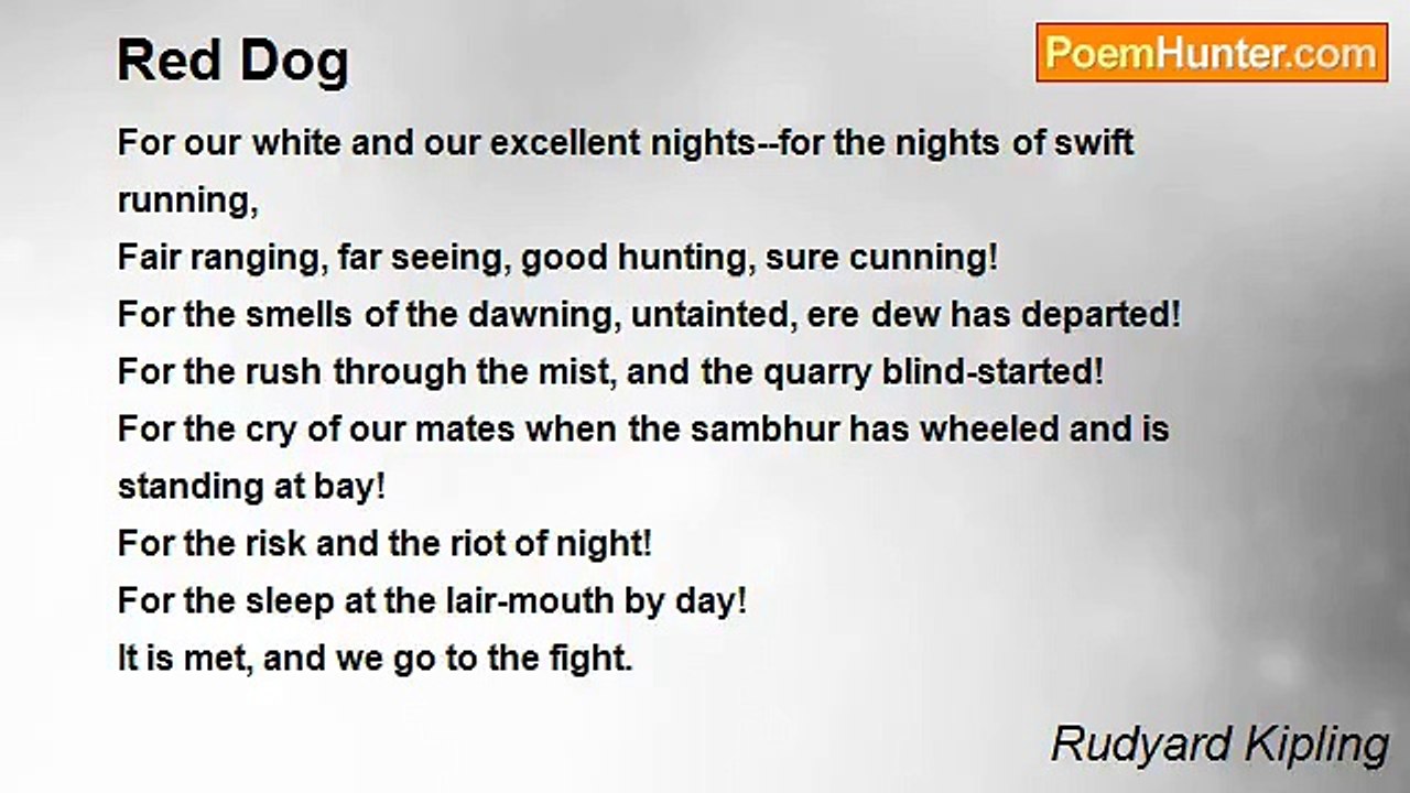 Rudyard Kipling - Red Dog