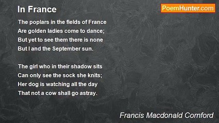 Francis Macdonald Cornford - In France