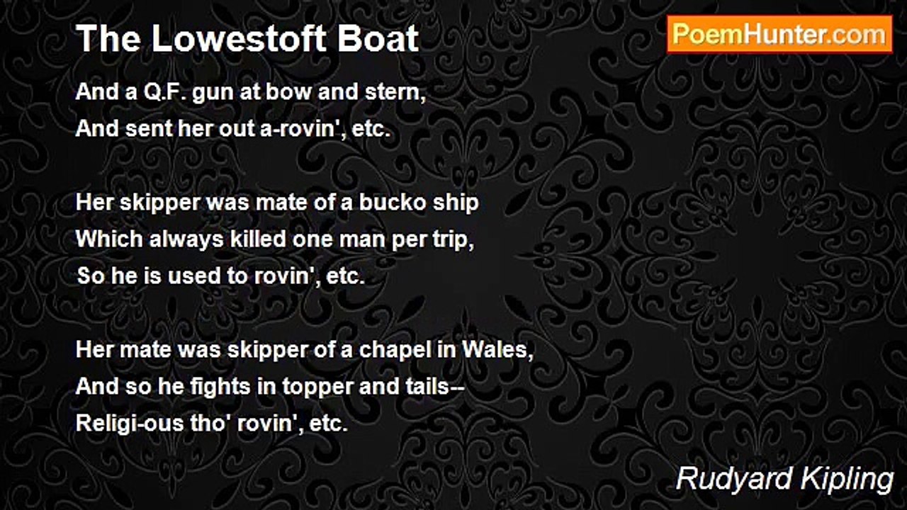 Rudyard Kipling - The Lowestoft Boat