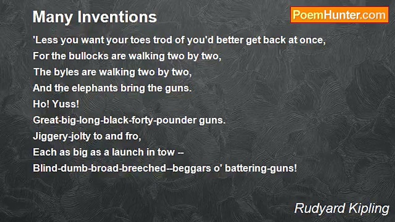 Rudyard Kipling - Many Inventions