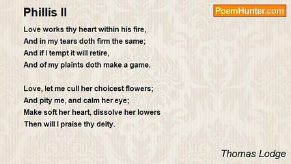 Thomas Lodge - Phillis II