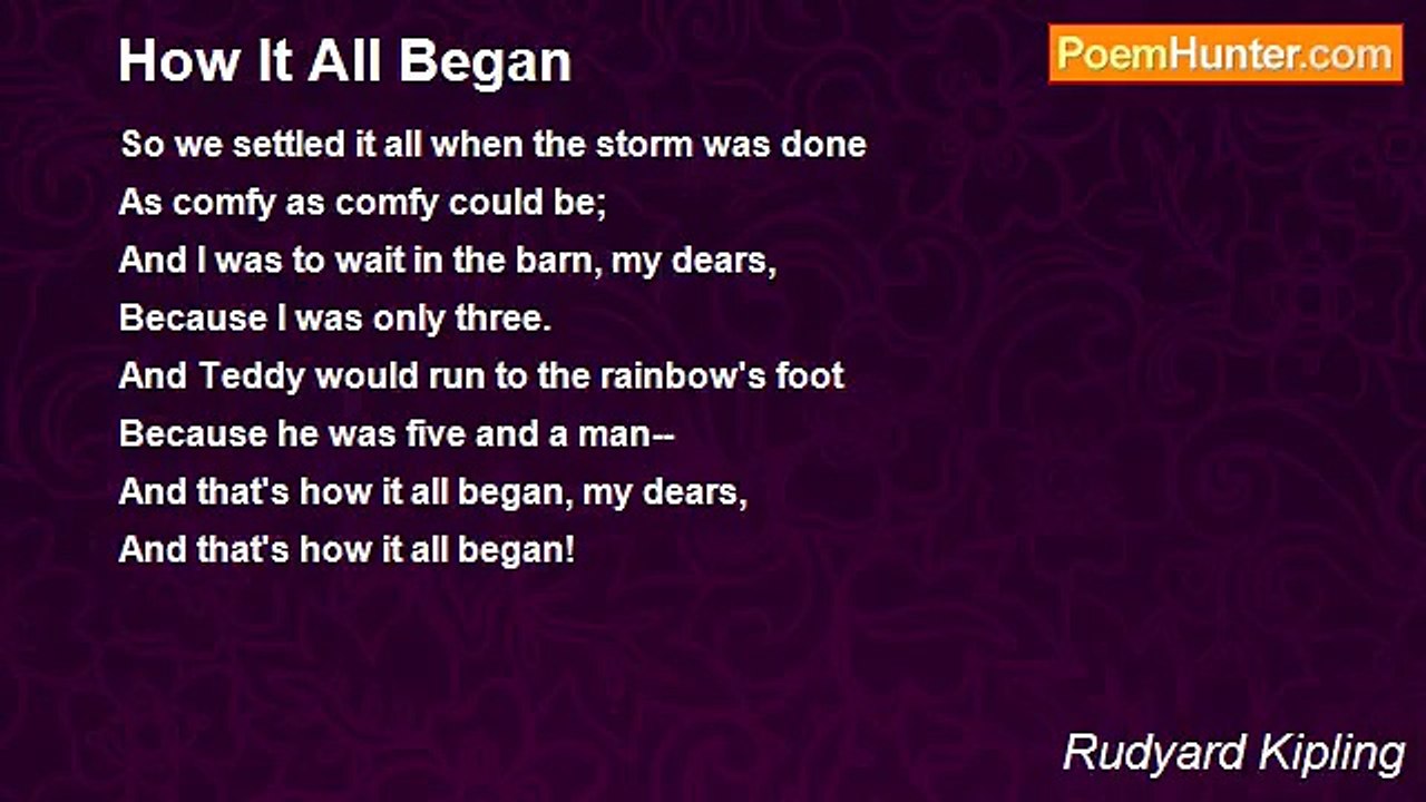 Rudyard Kipling - How It All Began