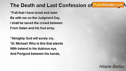 Hilaire Belloc - The Death and Last Confession of Wandering Peter