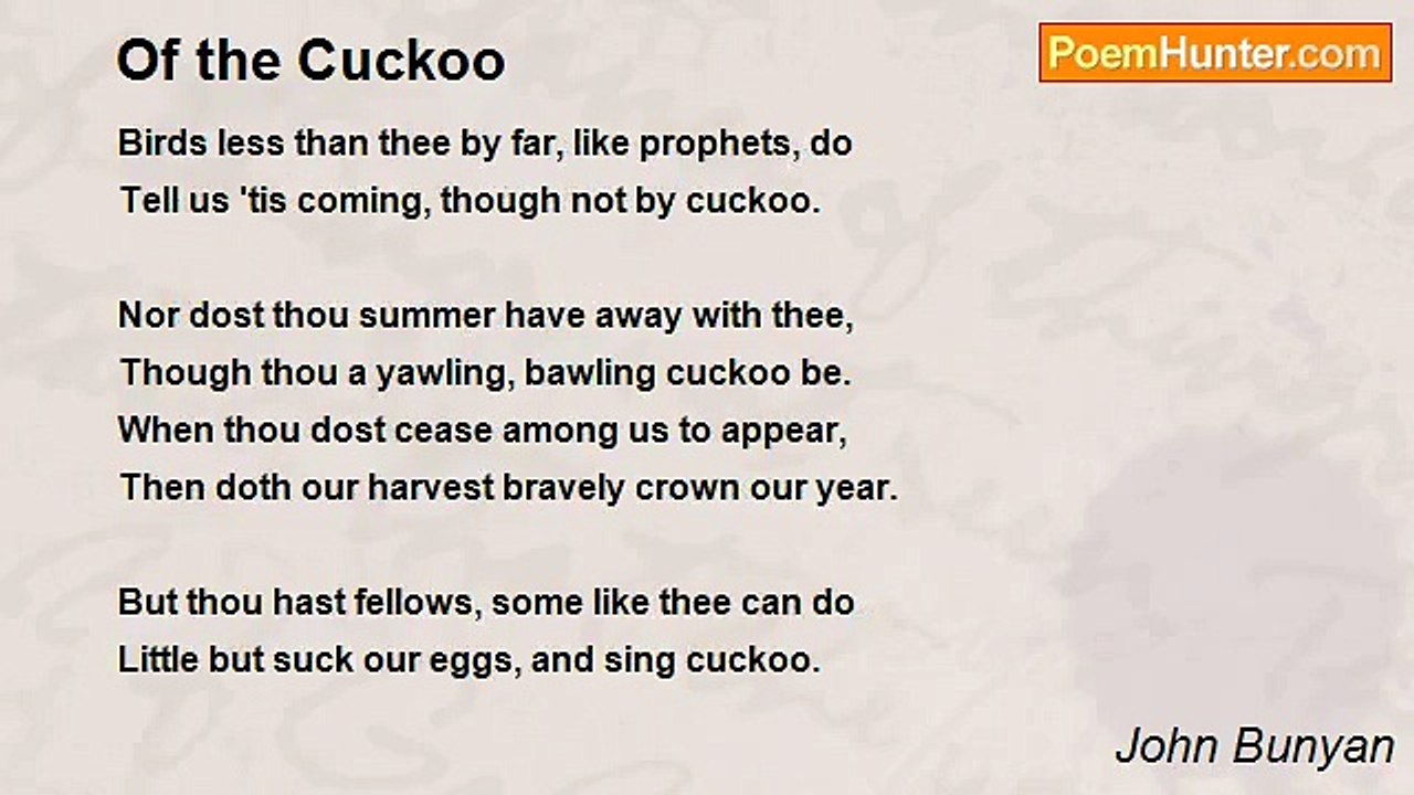 John Bunyan - Of the Cuckoo