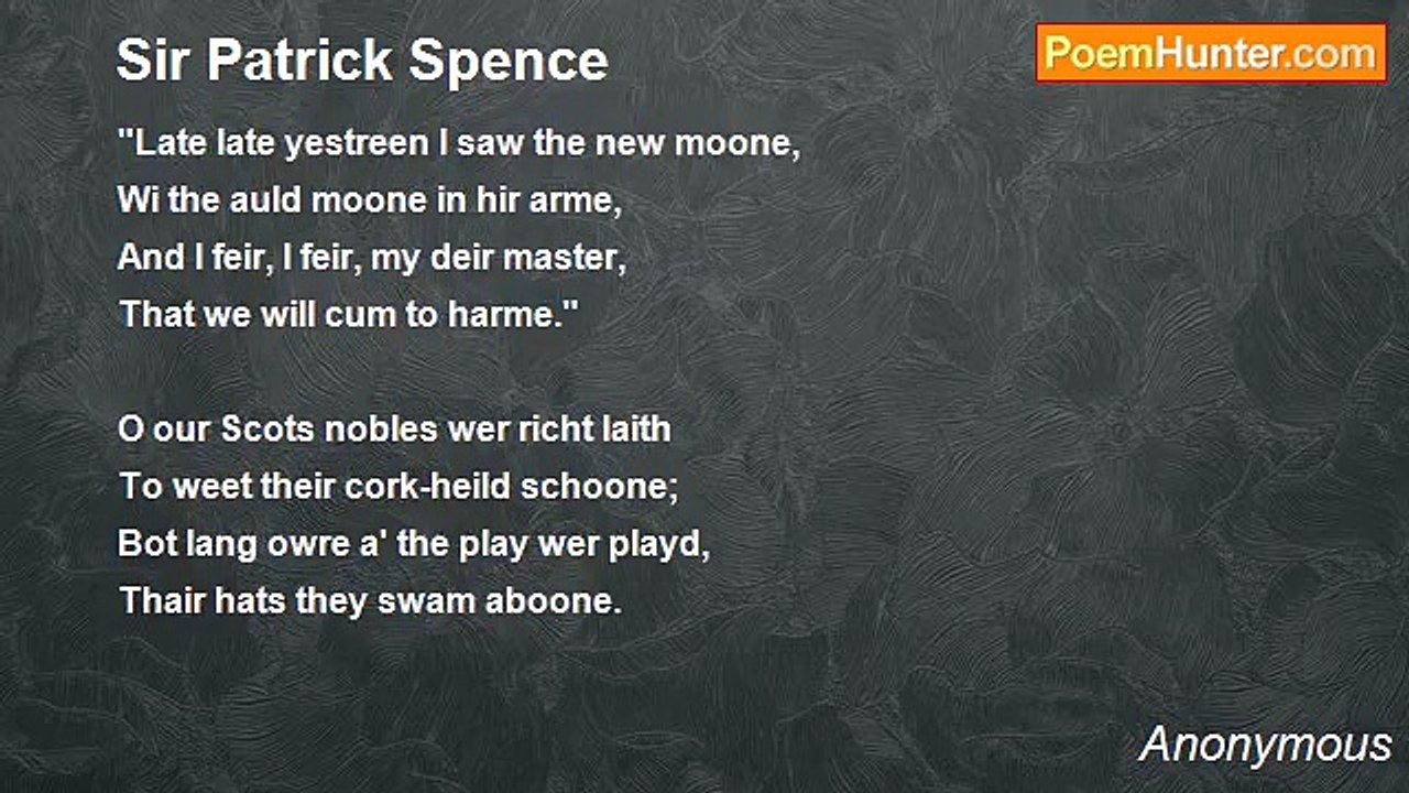 Anonymous - Sir Patrick Spence
