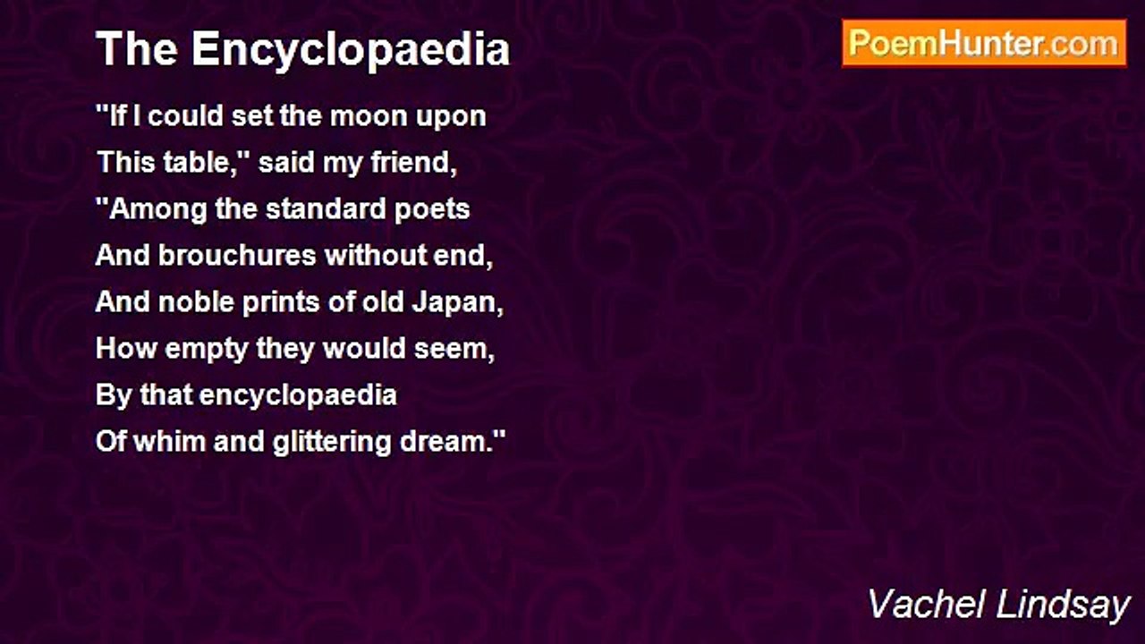 Vachel Lindsay - The Encyclopaedia