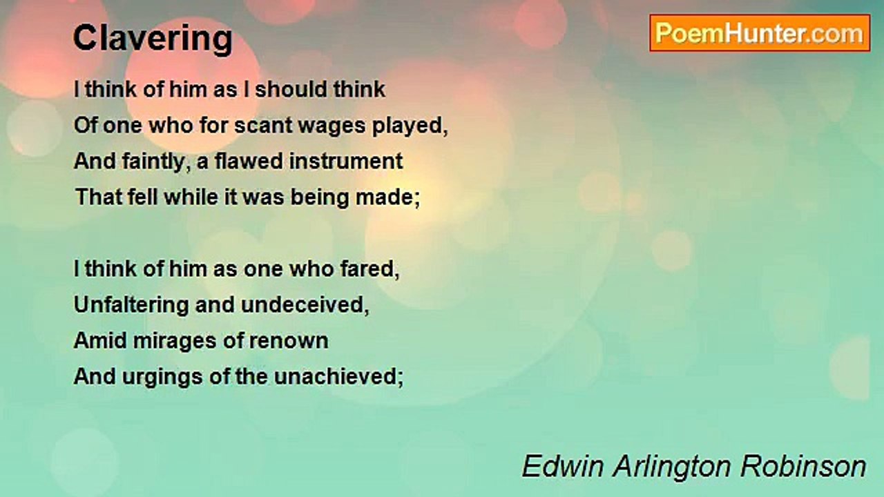 Edwin Arlington Robinson - Clavering
