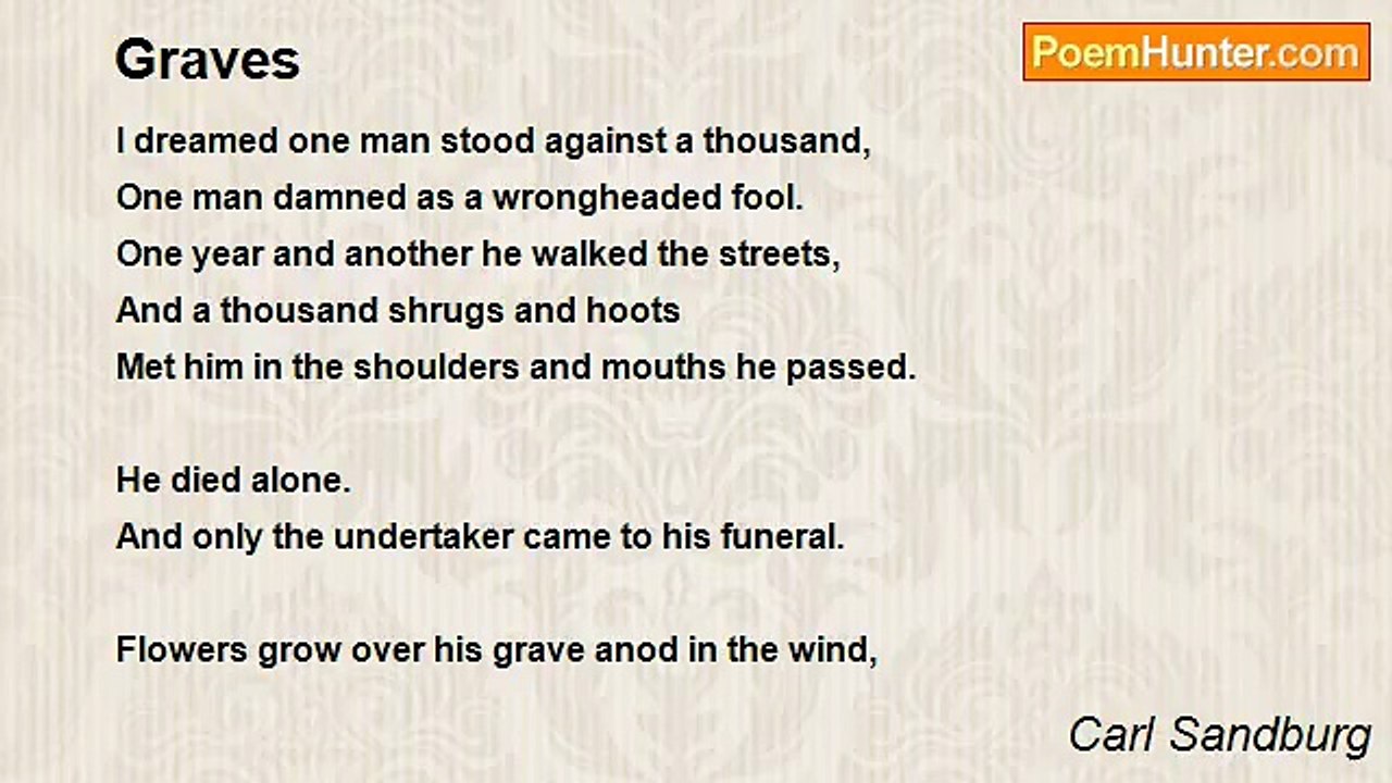 Carl Sandburg - Graves
