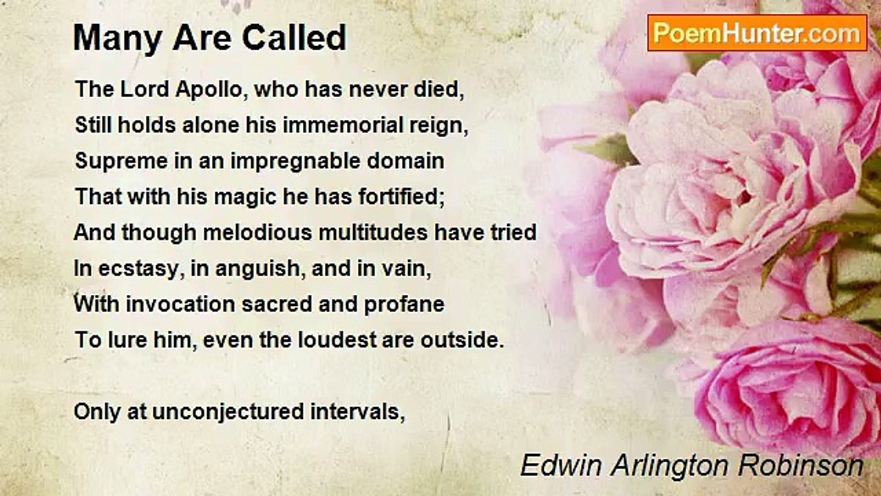 Edwin Arlington Robinson - Many Are Called