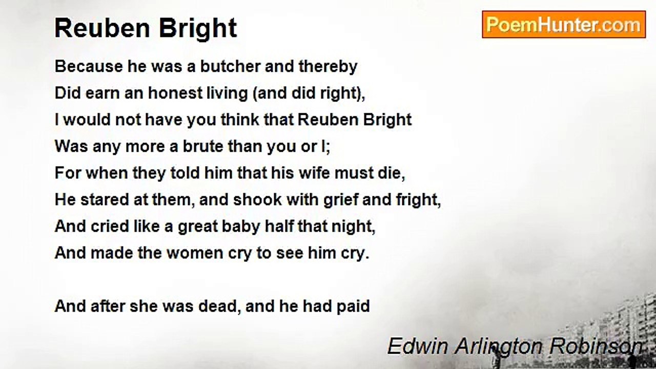 Edwin Arlington Robinson - Reuben Bright