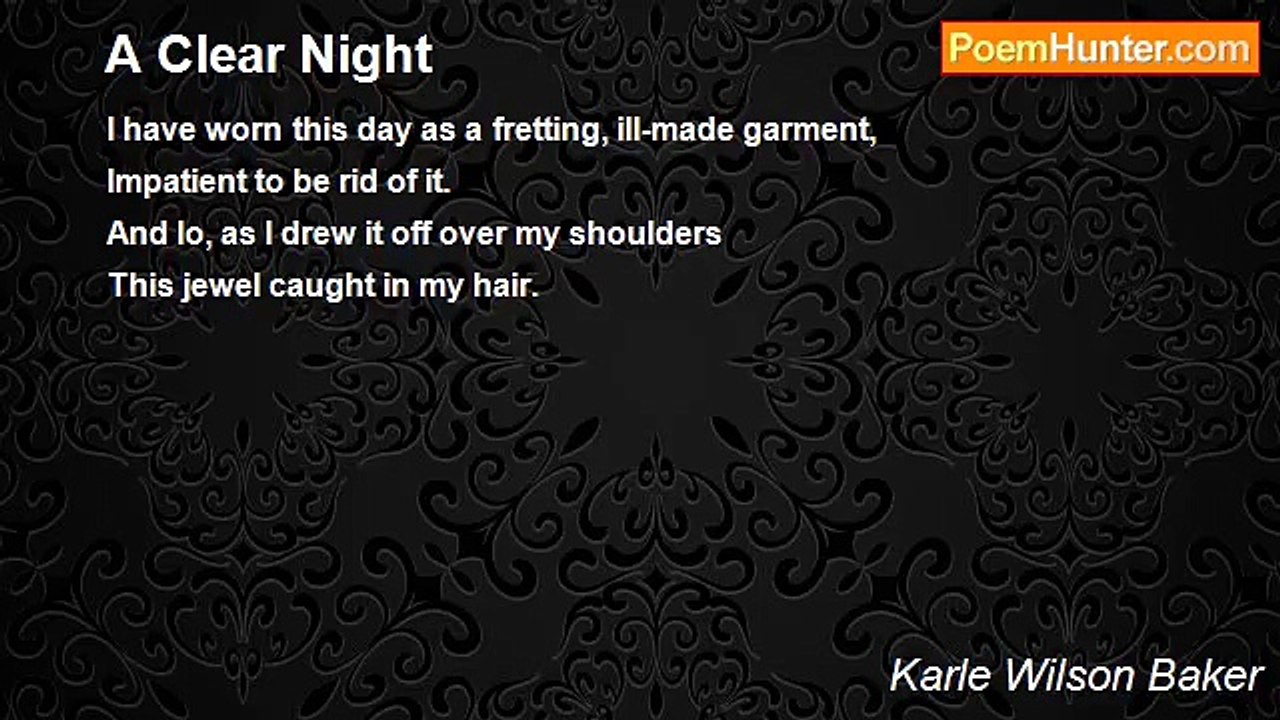 Karle Wilson Baker - A Clear Night