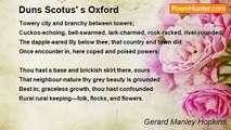 Gerard Manley Hopkins - Duns Scotus' s Oxford