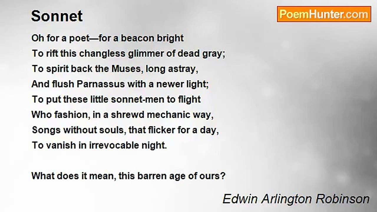Edwin Arlington Robinson - Sonnet