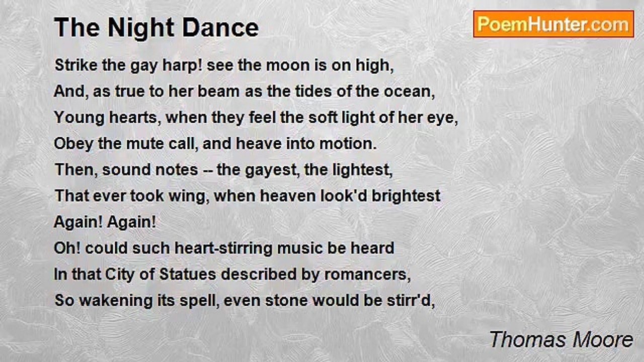 Thomas Moore - The Night Dance