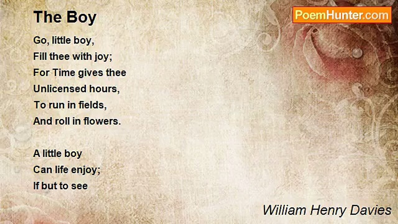 William Henry Davies - The Boy