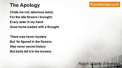 Ralph Waldo Emerson - The Apology