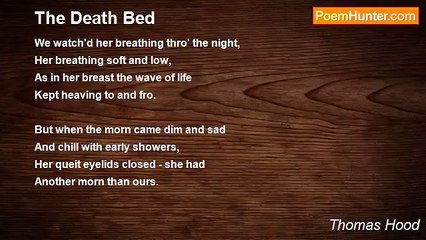 Thomas Hood - The Death Bed