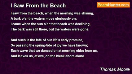 Thomas Moore - I Saw From the Beach