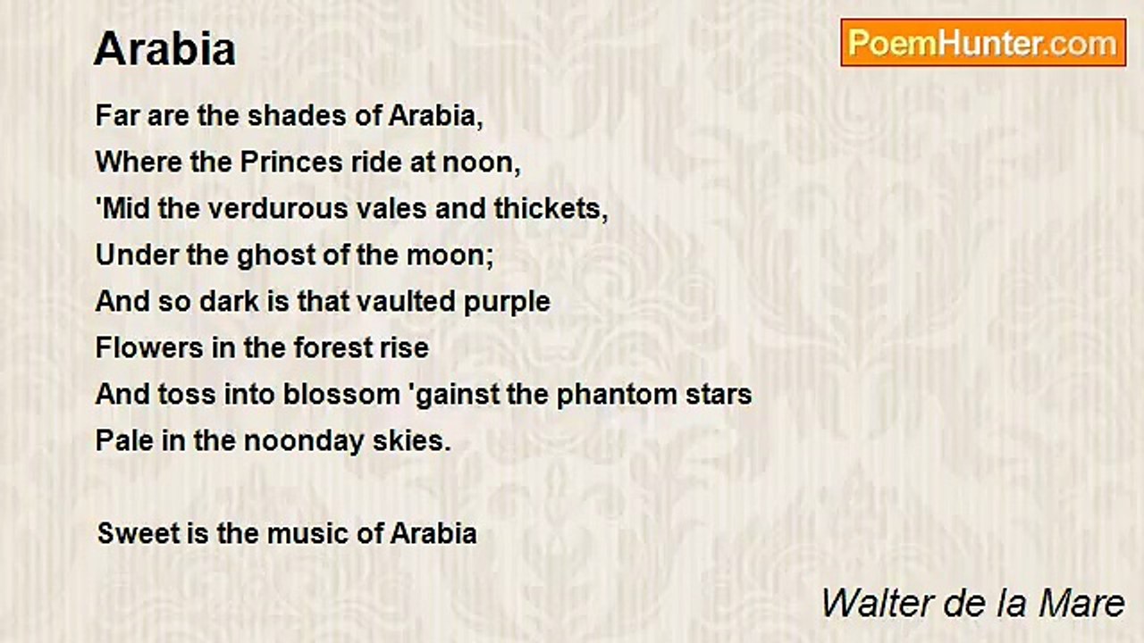 Walter de la Mare - Arabia