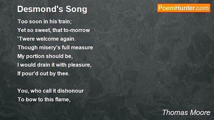 Thomas Moore - Desmond's Song