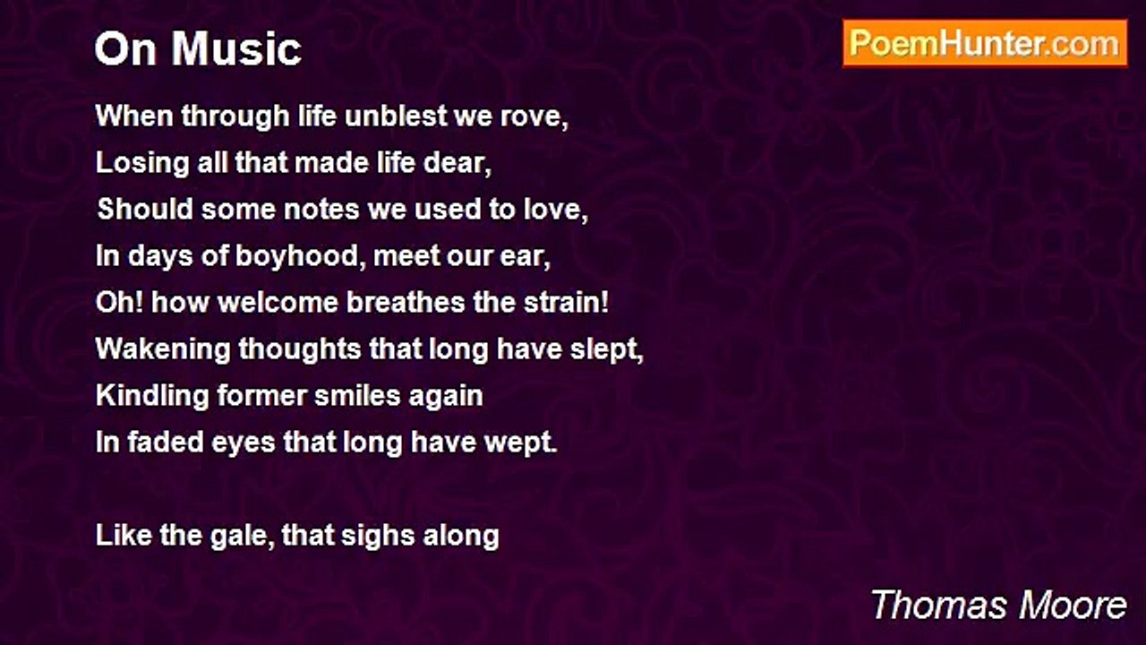 Thomas Moore - On Music
