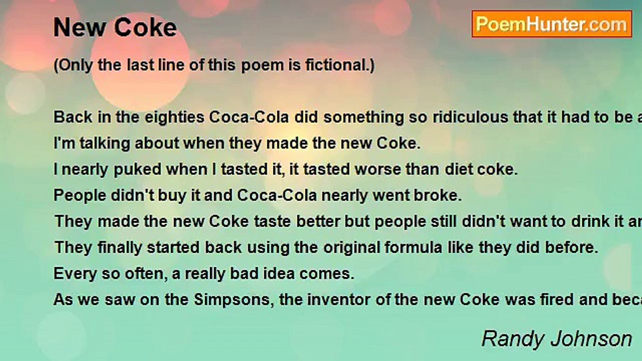 Randy Johnson - New Coke