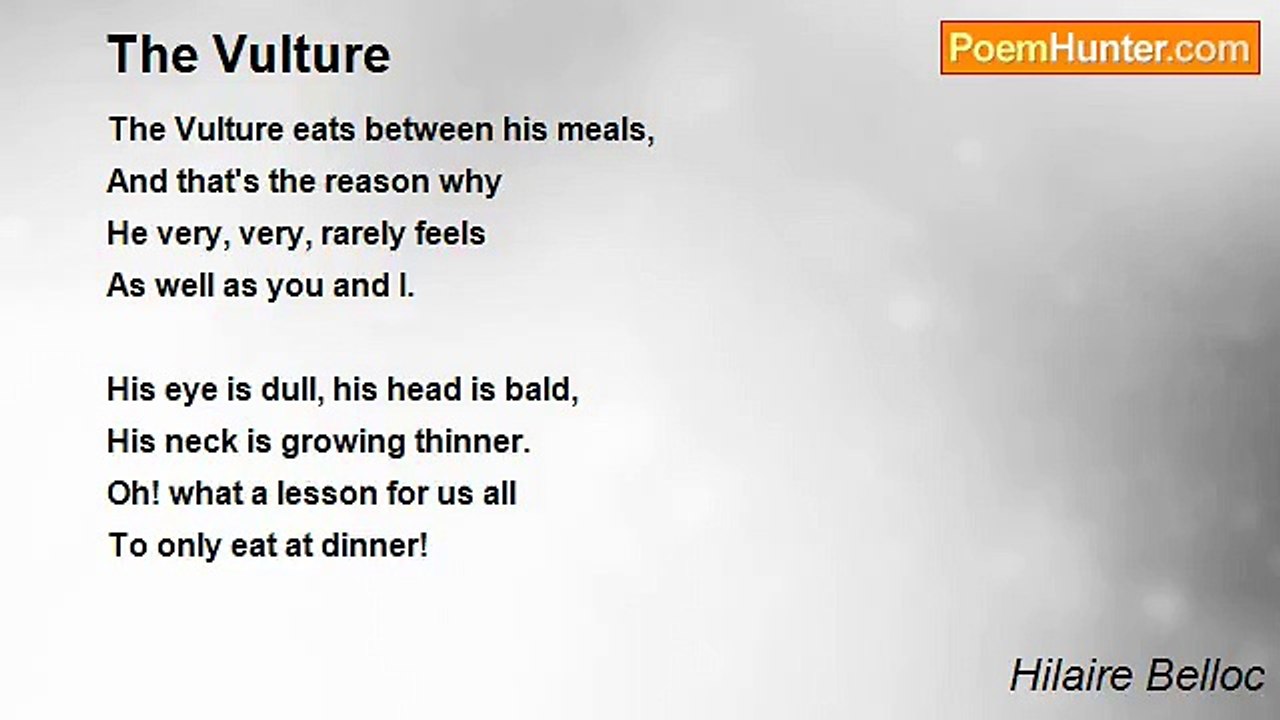 Hilaire Belloc - The Vulture