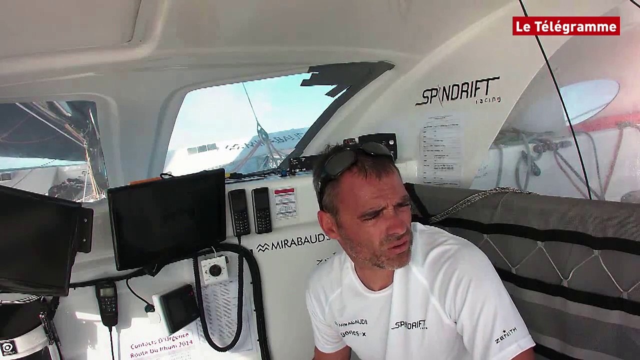 Route du Rhum. Yann Guichard : "La moitié du parcours est faîte"