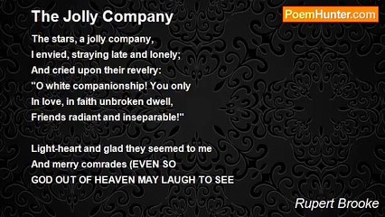Rupert Brooke - The Jolly Company