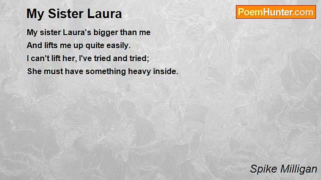 Spike Milligan - My Sister Laura