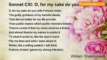 William Shakespeare - Sonnet CXI: O, for my sake do you with Fortune chide