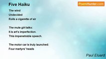 Paul Eluard - Five Haiku