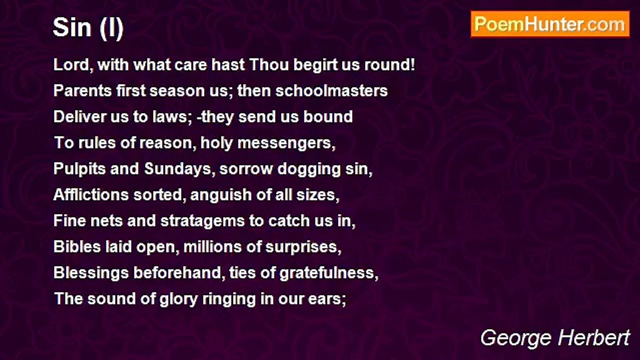 George Herbert - Sin (I)
