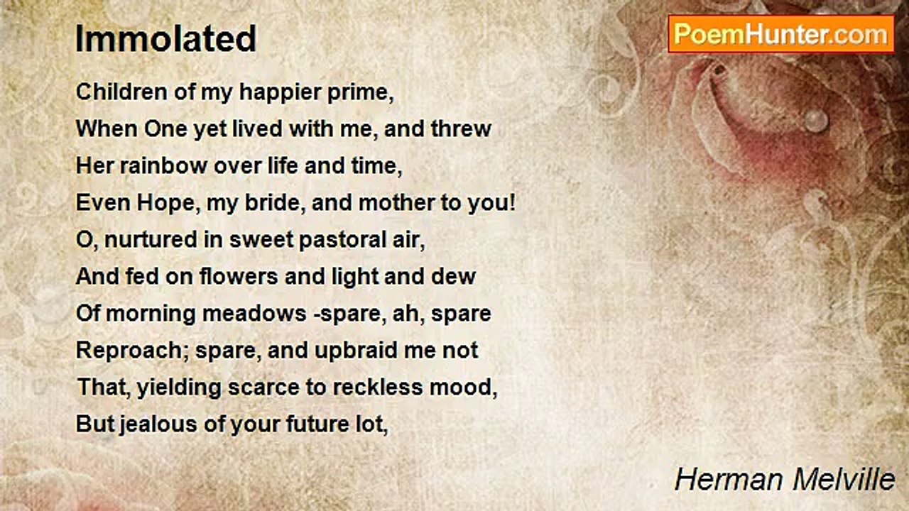 Herman Melville - Immolated