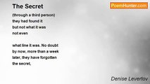 Denise Levertov - The Secret