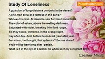 Czeslaw Milosz - Study Of Loneliness
