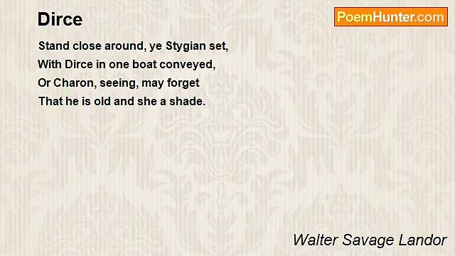 Walter Savage Landor - Dirce