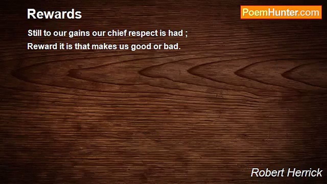 Robert Herrick - Rewards