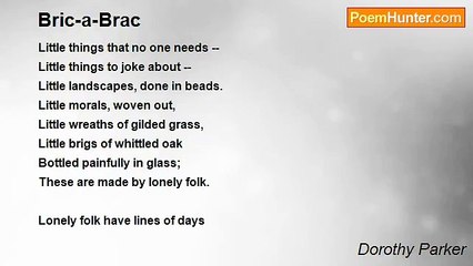 Dorothy Parker - Bric-a-Brac