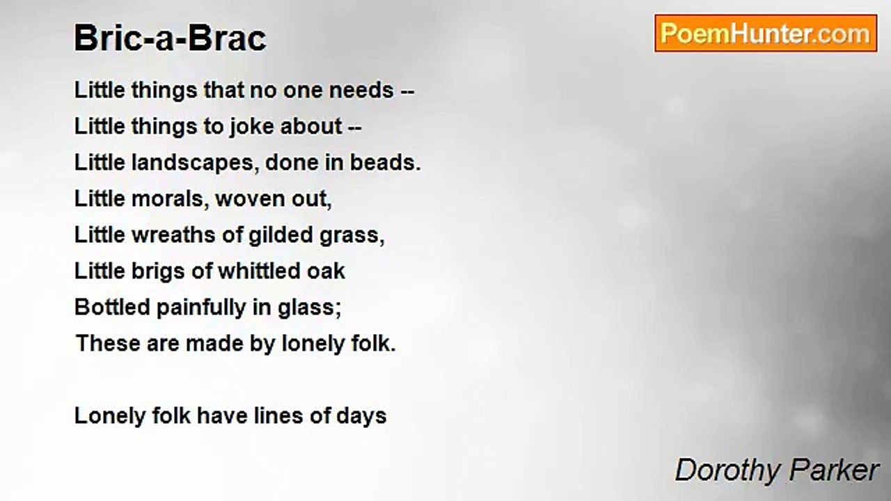 Dorothy Parker - Bric-a-Brac