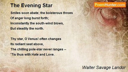 Walter Savage Landor - The Evening Star