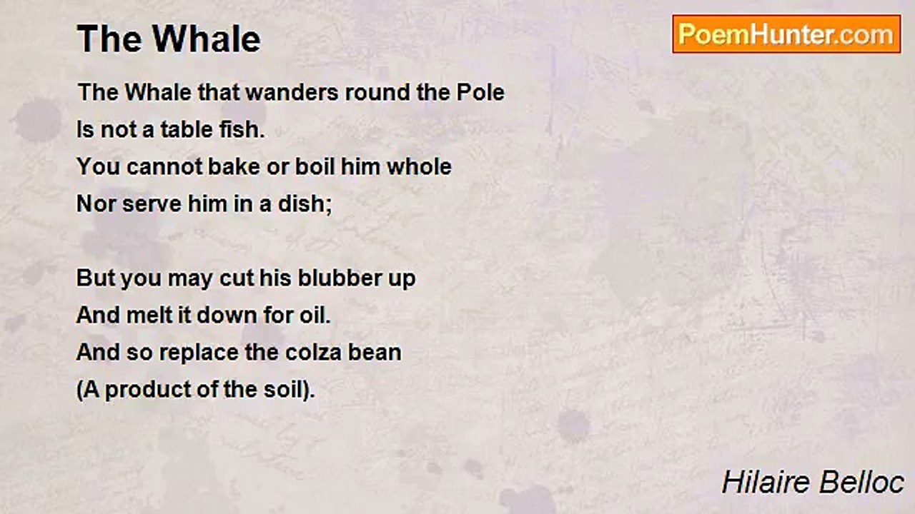 Hilaire Belloc - The Whale
